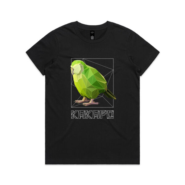 Kakapo Polygon 3D - Womens Maple Tee Thumbnail