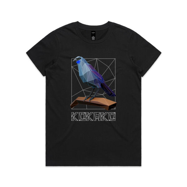 Kokako Polygon 3D - Womens Maple Tee Thumbnail