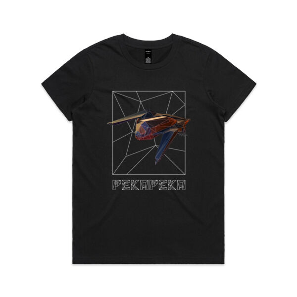 Pekapeka Polygon 3D  - Womens Maple Tee Thumbnail
