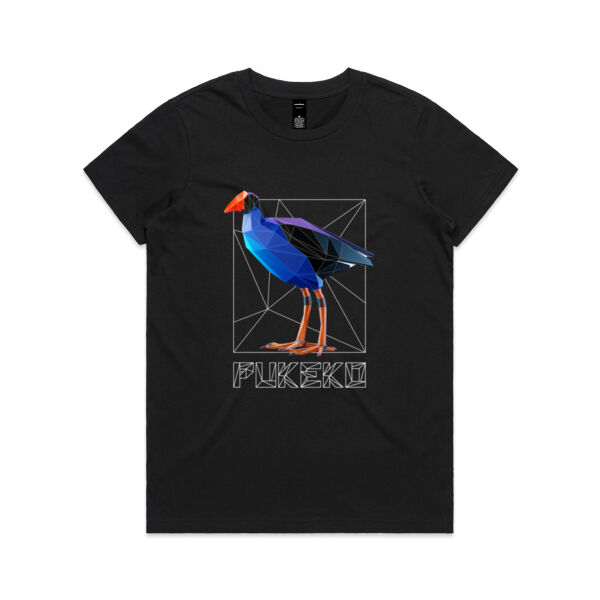 Pukeko Polygon 3D - Womens Maple Tee Thumbnail