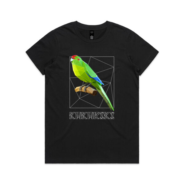 Kakariki Polygon 3D - Womens Maple Tee Thumbnail
