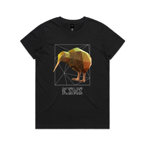 Kiwi Polygon 3D - Womens Maple Tee Thumbnail