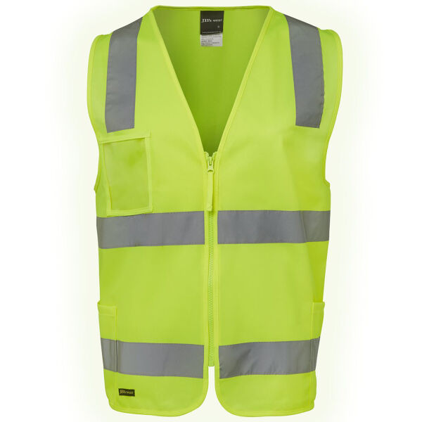 JB's Hi Vis (D+N) Zip Safety Vest Thumbnail